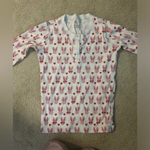 roller rabbit love struck pjs top size 12